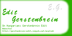 edit gerstenbrein business card